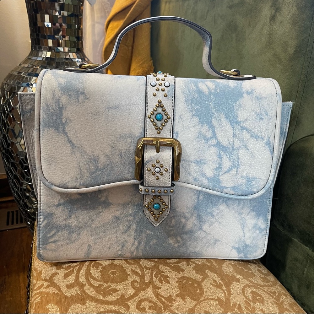 ✨ Aimee Kestenberg Leather Tie-dye Western Buckle Bag ✨